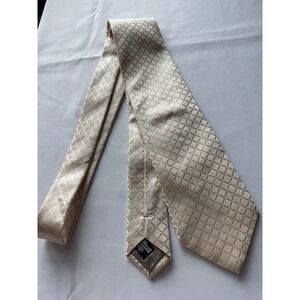 Giorgio Armani Necktie Silk Made in Italy Beige Patterned Men's Tie‎